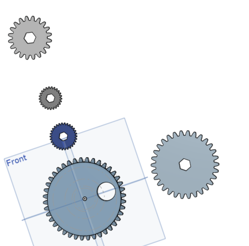 Perpendicular motion gears