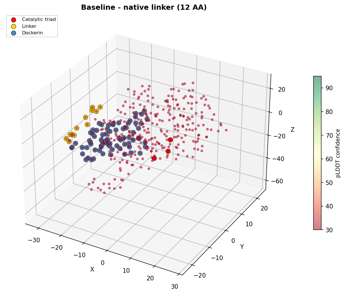 Comparison figure of baseline PETosome structures